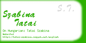 szabina tatai business card